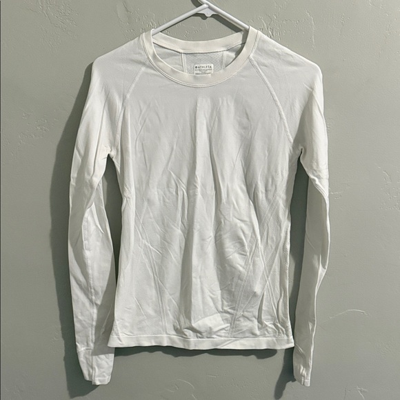 Athleta Tops - Athleta White Long Sleeve Running Top Small